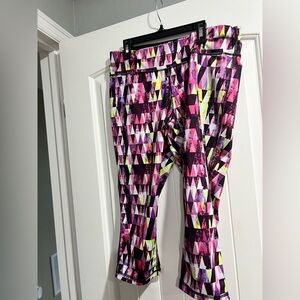 Ideology active pants workout leggings pants L large women’s pink green black